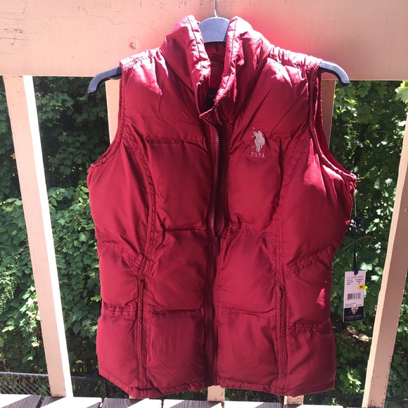 U.S. Polo Assn. Jackets & Blazers - Polo Burgundy Puffer Vest Jacket Size Medium